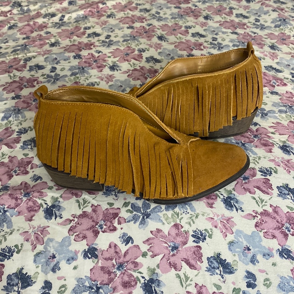 Maurice’s fringe booties